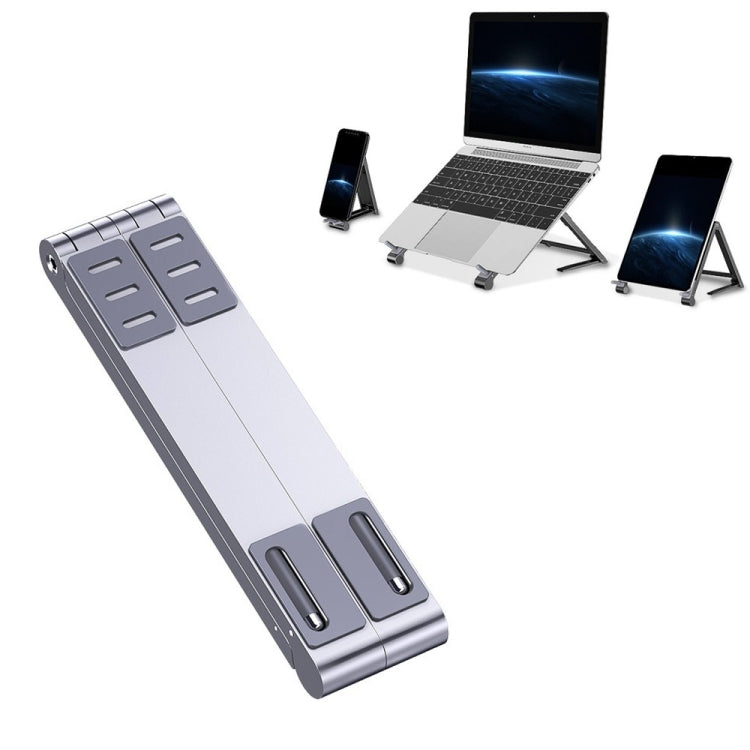 Metal Laptop Stand Computer Cooling Folding Mini Flat Raised Bracket