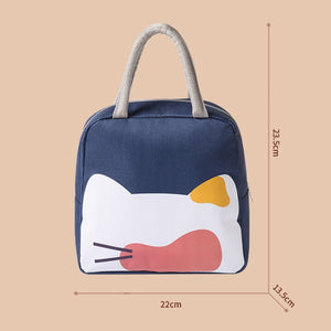 QW001 Cartoon Thick Aluminum Foil Lunch Bag Student Lunch Box Handbag Insulated Bag