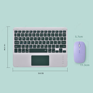 871 9.7 Inch Portable Wireless Bluetooth Keyboard With Touch Screen IPad + Mouse Set for iPad