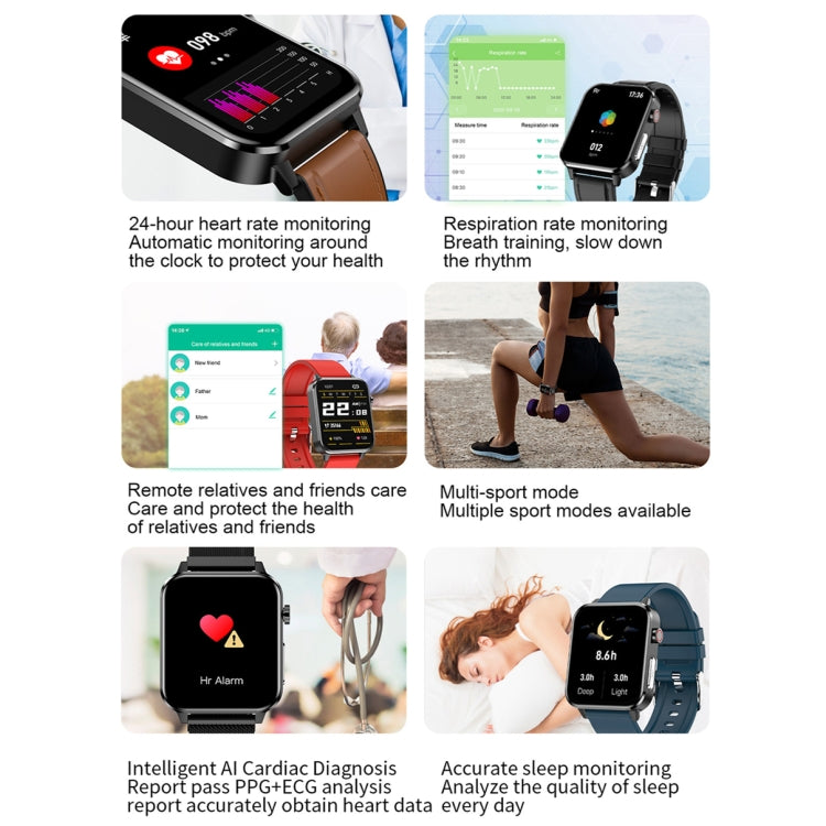 LOANIY E86 1.7 Inch Heart Rate Monitoring Smart Bluetooth Watch