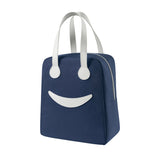 Smiley Lunch Bag with Leather Handles, Size: