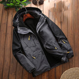 LSM-121 Men Autumn And Winter Jackets Grab Fleece Inner Lining Outdoor Hiking Clothes, Series 2