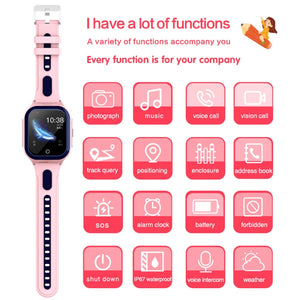 DF70 1.4 Inch 4G GPS + WIFI + LBS Positioning Children Calling Watch With SOS Function, Pink, Blue, Black