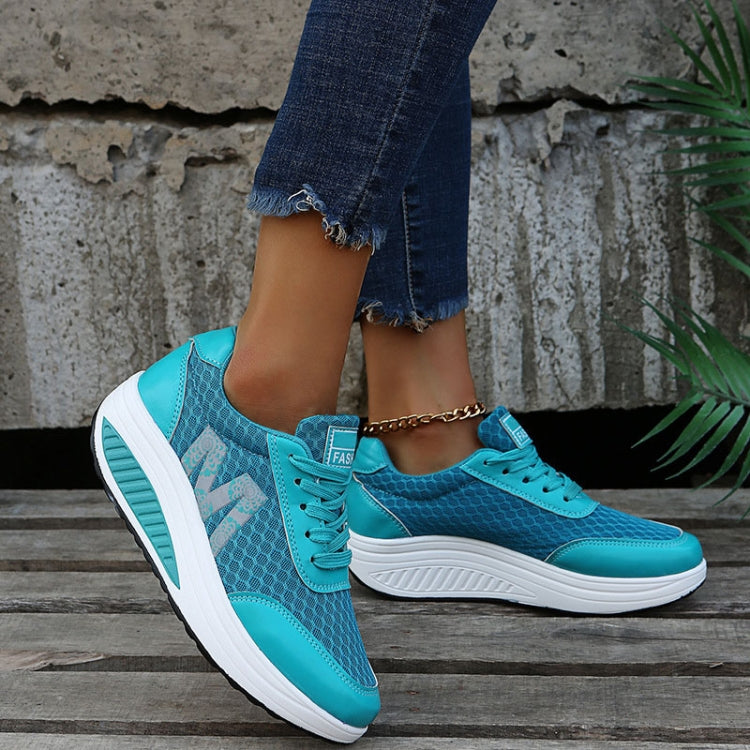 Womens Sneakers Thick Bottom Platform Shoes Mesh Breathable Rocker Shoes, Series 1