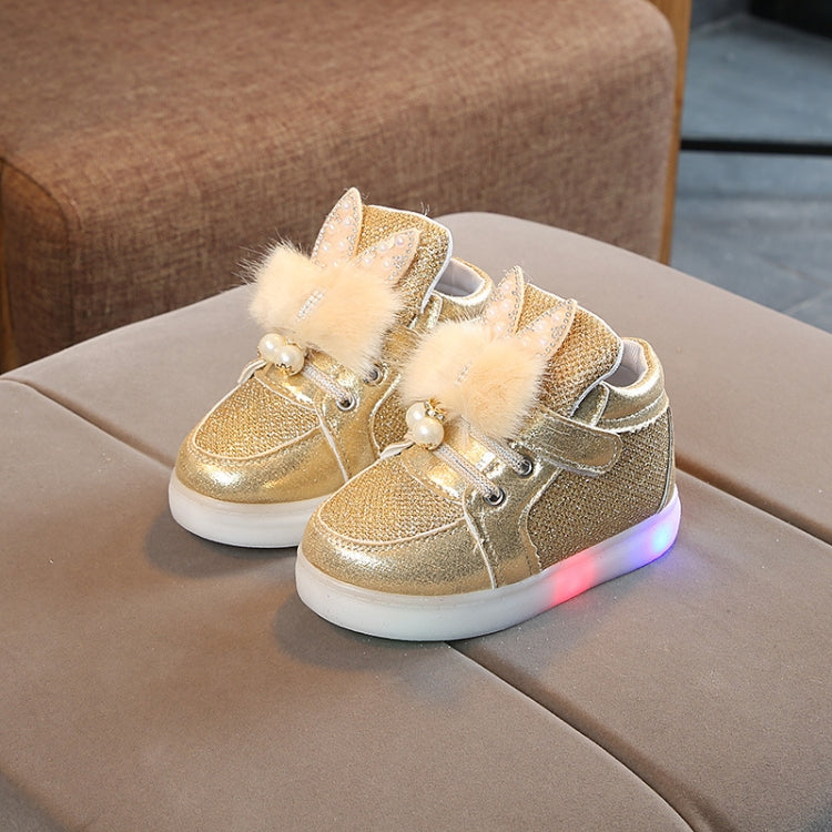 Cartoon Children Shoes Colorful Diamonds With LED Light Light-Up Baby Footwear