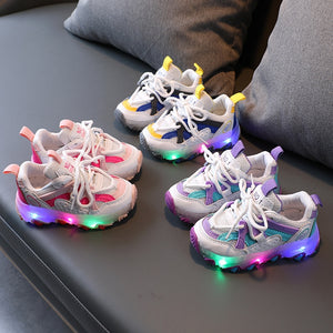 Sports Children Shoes Boys And Girls Light-Up Shoes Casual Footwear