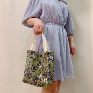 Retro Floral Bag Casual Tote Large Capacity Corduroy Handbag