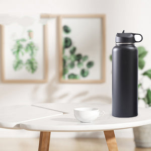 304 Stainless Steel Double Layer Vacuum With Handle Sports Kettle Outdoor Portable Thermal Mug