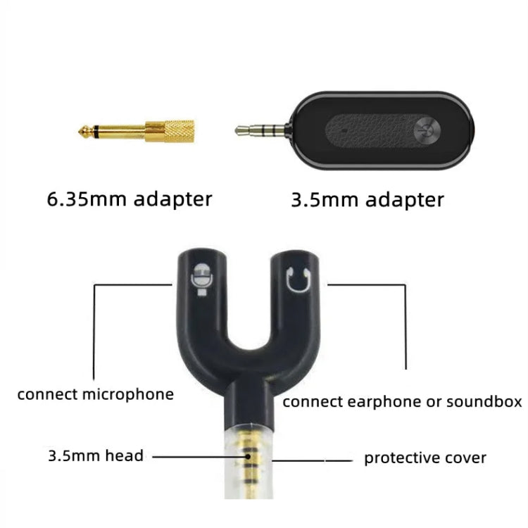 Elebest 3.5mm Wireless Lavalier Microphone Mini Clip-On Mic