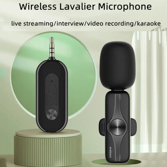 Elebest 3.5mm Wireless Lavalier Microphone Mini Clip-On Mic