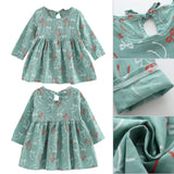 Girl Dress Children Dress Girls Long Sleeve Plaid Dress Soft Cotton Summer Princess Dresses Baby Girls Clothes