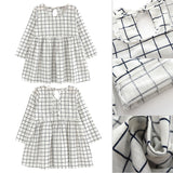 Girl Dress Children Dress Girls Long Sleeve Plaid Dress Soft Cotton Summer Princess Dresses Baby Girls Clothes