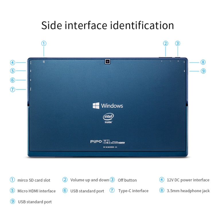 Windows 10 System, Intel Gemini Lake N4120 Quad Core Up to 2.6GHz, with Keyboard & Stylus Pen, Support Dual Band WiFi & Bluetooth & Micro SD Card