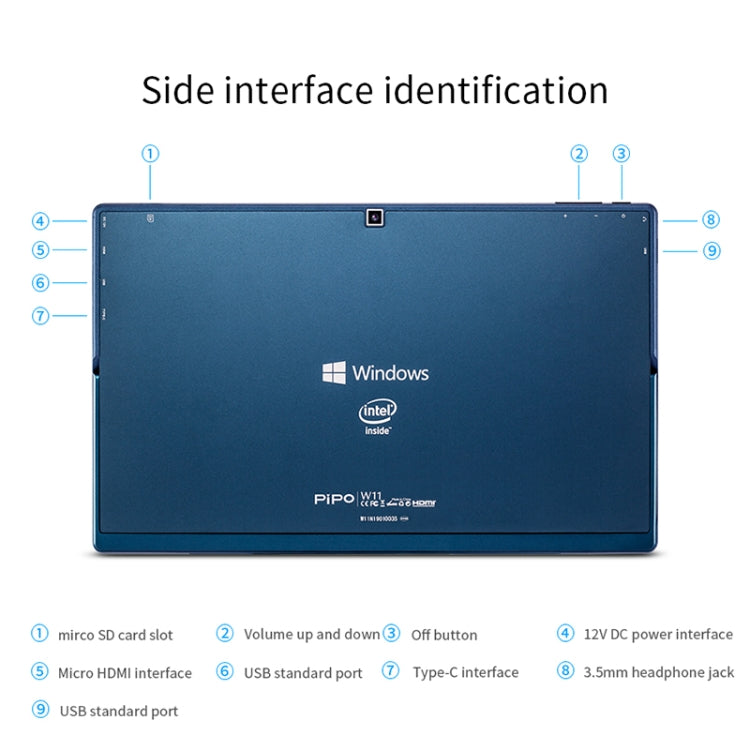 Windows 10, Intel Gemini Lake N4120 Quad Core Up to 2.6GHz, with Stylus Pen Not Included Keyboard, Support Dual Band WiFi & Bluetooth & Micro SD Card