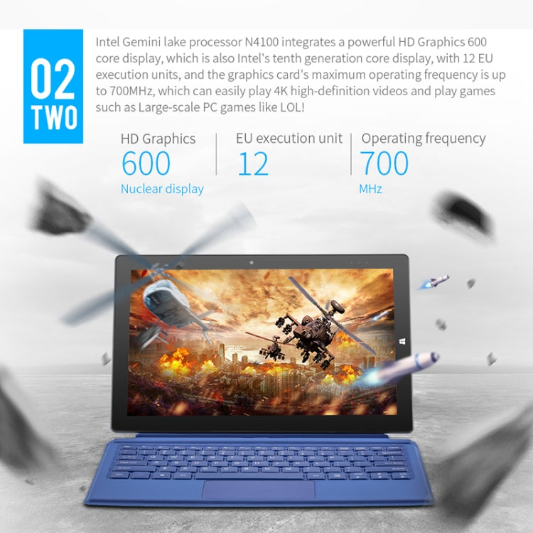 Windows 10, Intel Gemini Lake N4120 Quad Core Up to 2.6GHz, with Stylus Pen Not Included Keyboard, Support Dual Band WiFi & Bluetooth & Micro SD Card