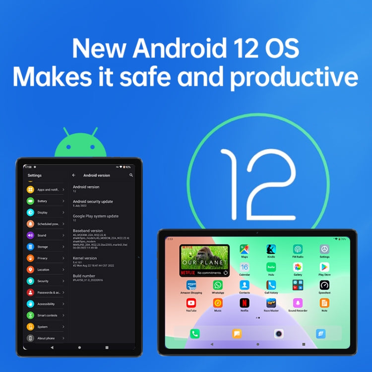 Android 12 UNISOC T618 Octa Core 2.0GHz, Support GPS & BT & Dual Band WiFi & Dual SIM, iPlay 50 6GB+128GB