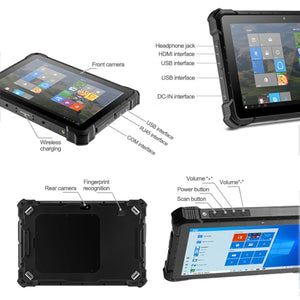 IP67 Waterproof Shockproof Dustproof, Windows10 Intel Pentium J4205 Quad Core, Support GPS/WiFi/BT/NFC