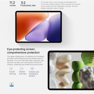 Xiaomi Pad 7 11.2 inch Soft Light Screen, 8GB+256GB, HyperOS 2 Qualcomm Snapdragon 7+ Gen3 Octa Core, 8GB+256GB Soft Light