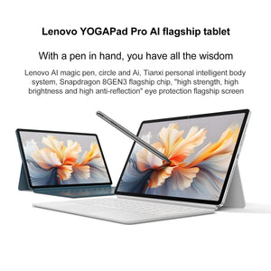 Lenovo YOGA Pad Pro AI 12.7 inch WiFi Tablet, 16GB+512GB, Android OS, Qualcomm Snapdragon 8 Gen3 Octa Core