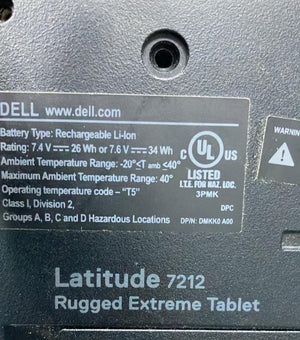 DELL LATITUDE 7204 RUGGED EXTREME HD Touch I5-6300U 256GB 