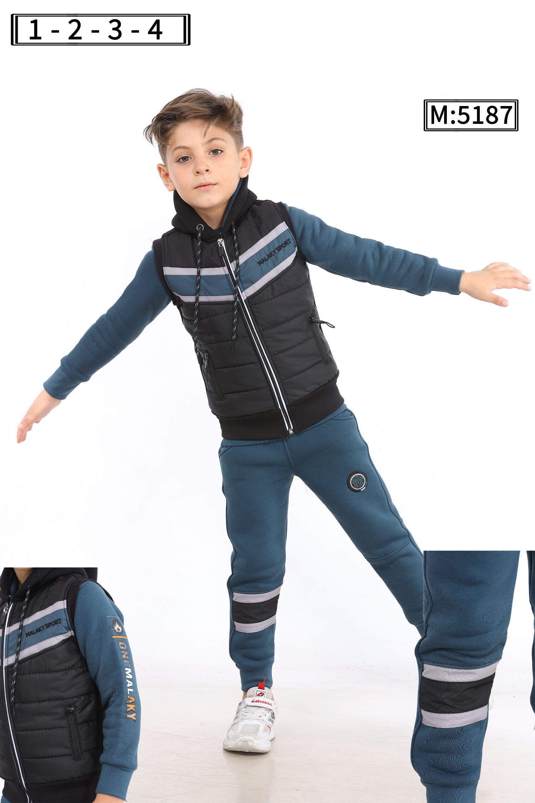 1 to 4 years 3 in 1 Boys Sportwear Tracksuit, Jacket, Trouser, Sweatshirt  M5187