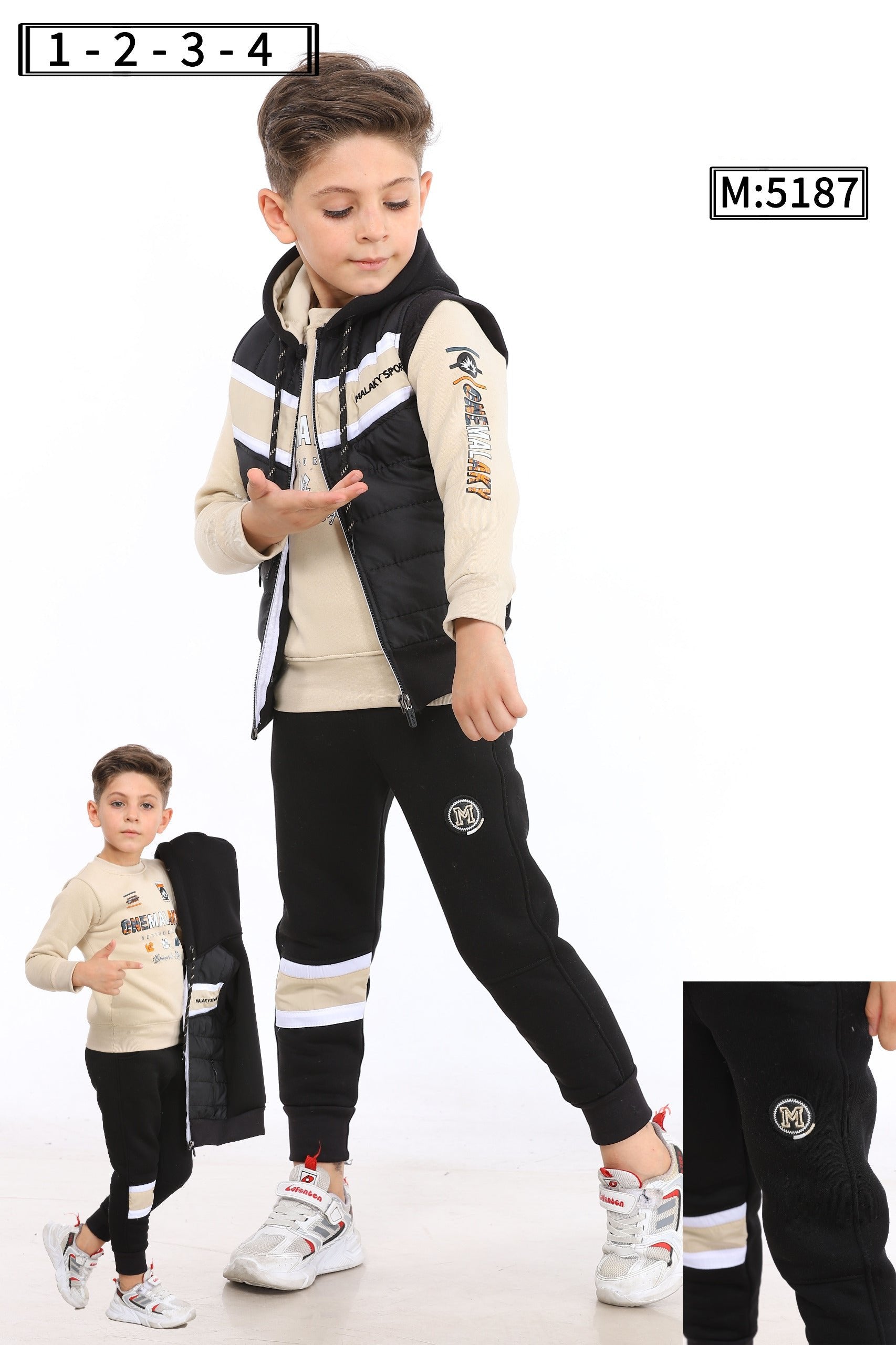 1 to 4 years 3 in 1 Boys Sportwear Tracksuit, Jacket, Trouser, Sweatshirt  M5187