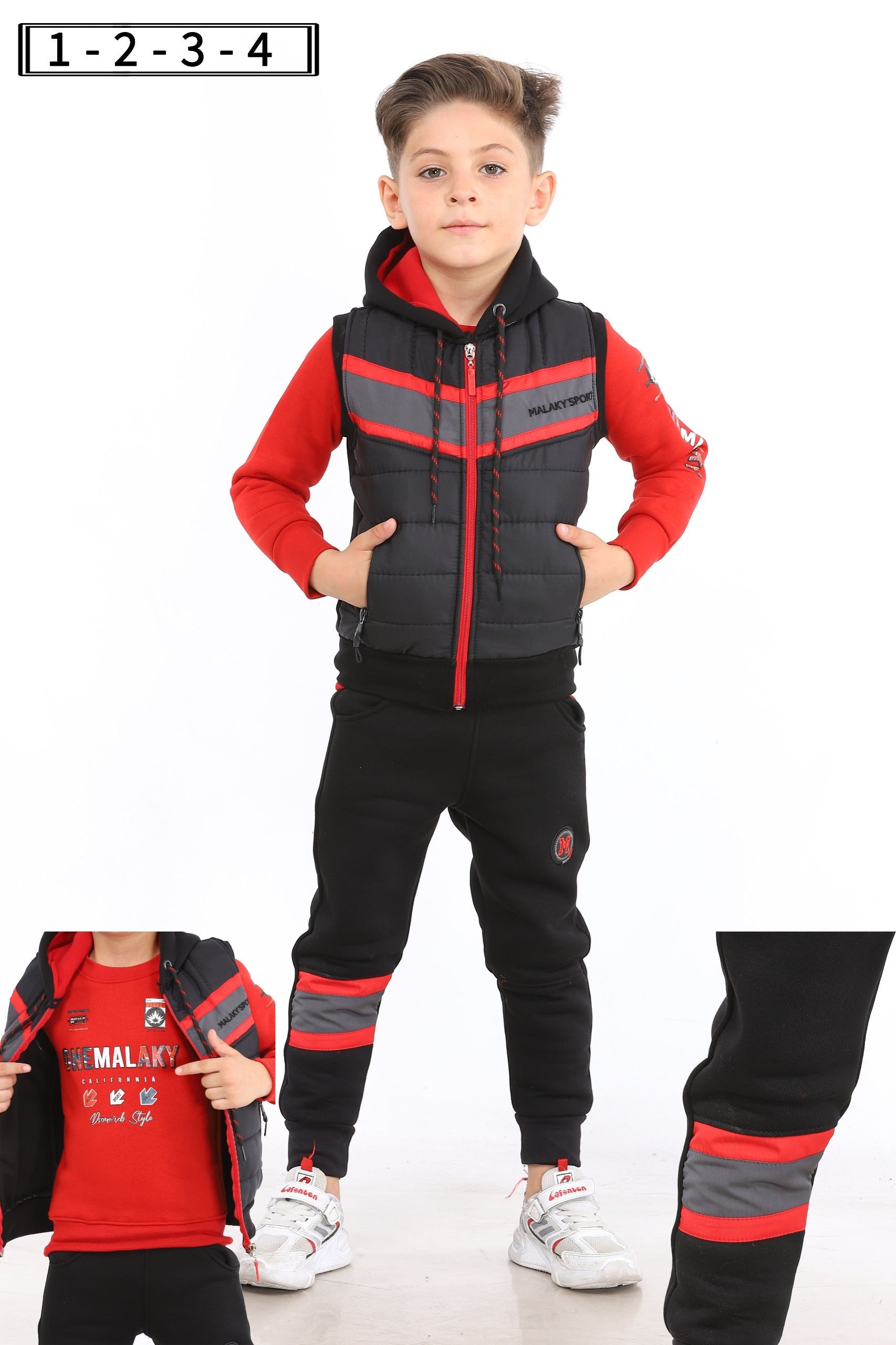 1 to 4 years 3 in 1 Boys Sportwear Tracksuit, Jacket, Trouser, Sweatshirt  M5187