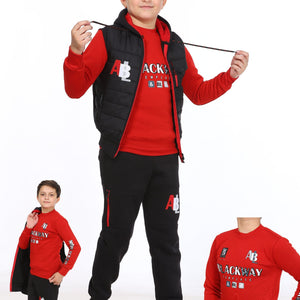 5 to 9 years 3 in 1  Boys Tracksuit, Trousers, Jacket and Sweatshirt,  M5186