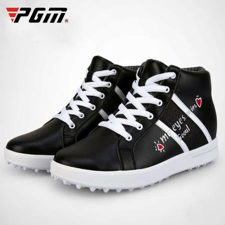 PGM Golf High-top Increased Microfiber Leather Sneakers for Women