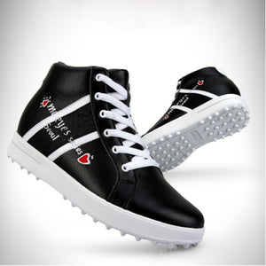 PGM Golf High-top Increased Microfiber Leather Sneakers for Women