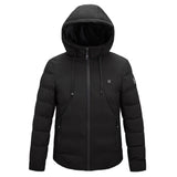 Men and Women Intelligent Constant Temperature USB Heating Hooded Cotton Clothing Warm Jacket