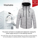 Men and Women Intelligent Constant Temperature USB Heating Hooded Cotton Clothing Warm Jacket