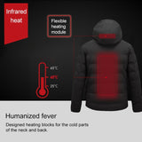 Men and Women Intelligent Constant Temperature USB Heating Hooded Cotton Clothing Warm Jacket