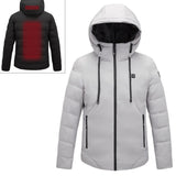 Men and Women Intelligent Constant Temperature USB Heating Hooded Cotton Clothing Warm Jacket