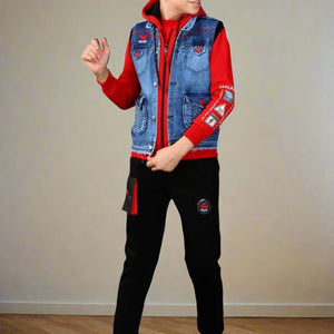 5 to 9 Years  3 in 1  Boys Tracksuit, Trousers, Jacket and Sweatshirt, M560