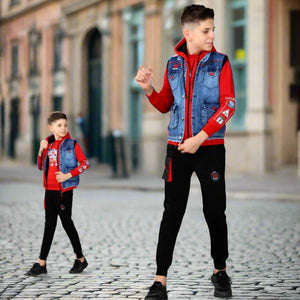 5 to 9 Years  3 in 1  Boys Tracksuit, Trousers, Jacket and Sweatshirt, M560