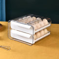  Double drawer egg box white