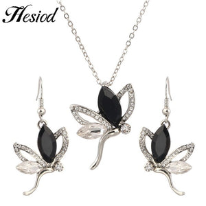 Lovely Rhinestone Shiny Necklace and Earring  Set For Women